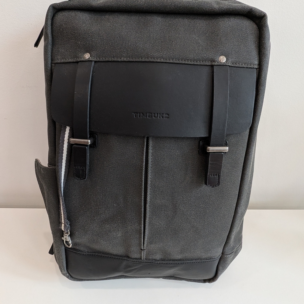 Timbuk2 Black Canvas Roll-Top Backpack